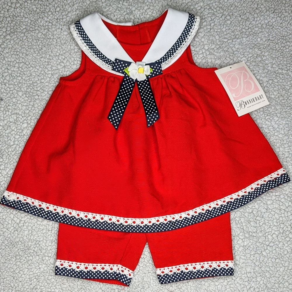 Baby girl Red Outfit 6-9m